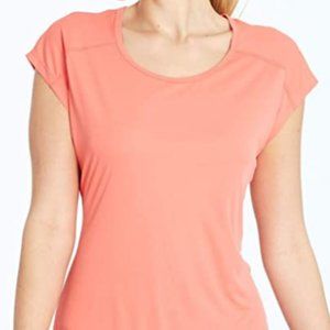 Bally Total Fitness Brie Cap Sleeve  Orange T-Shirt